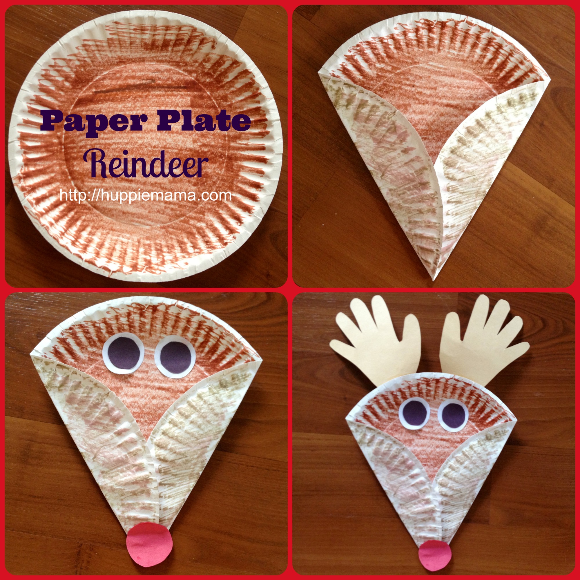 Christmas Kids Craft: Paper Plate Reindeer - Our Potluck Family